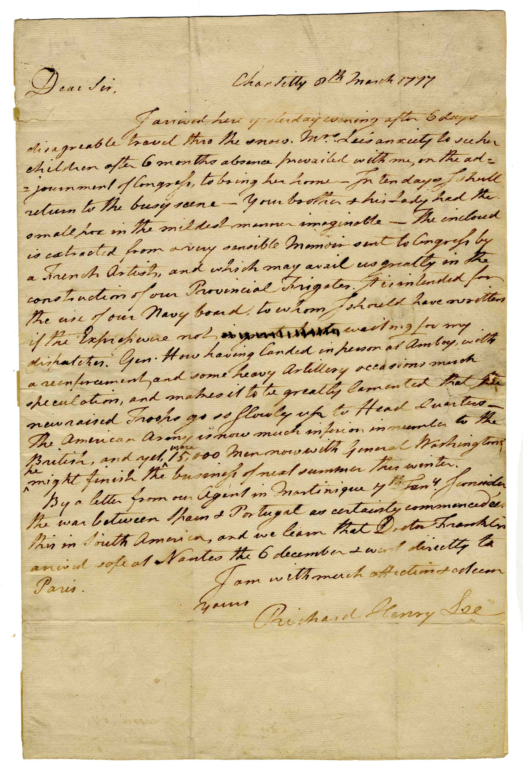 Richard Henry Lee Autograph