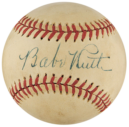 1927 New York Yankees Team Signed Baseball Babe Ruth & Lou Gehrig PSA DNA  COA