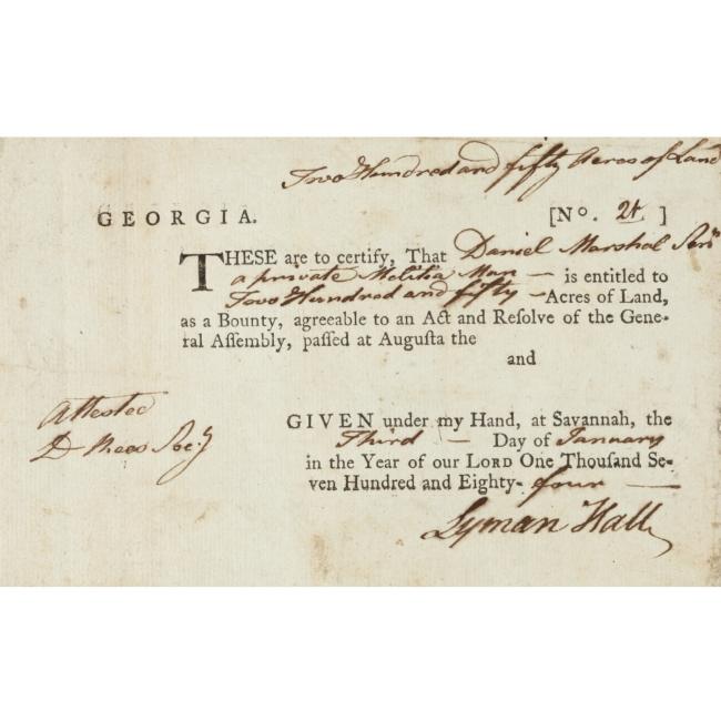 Lyman Hall Autograph