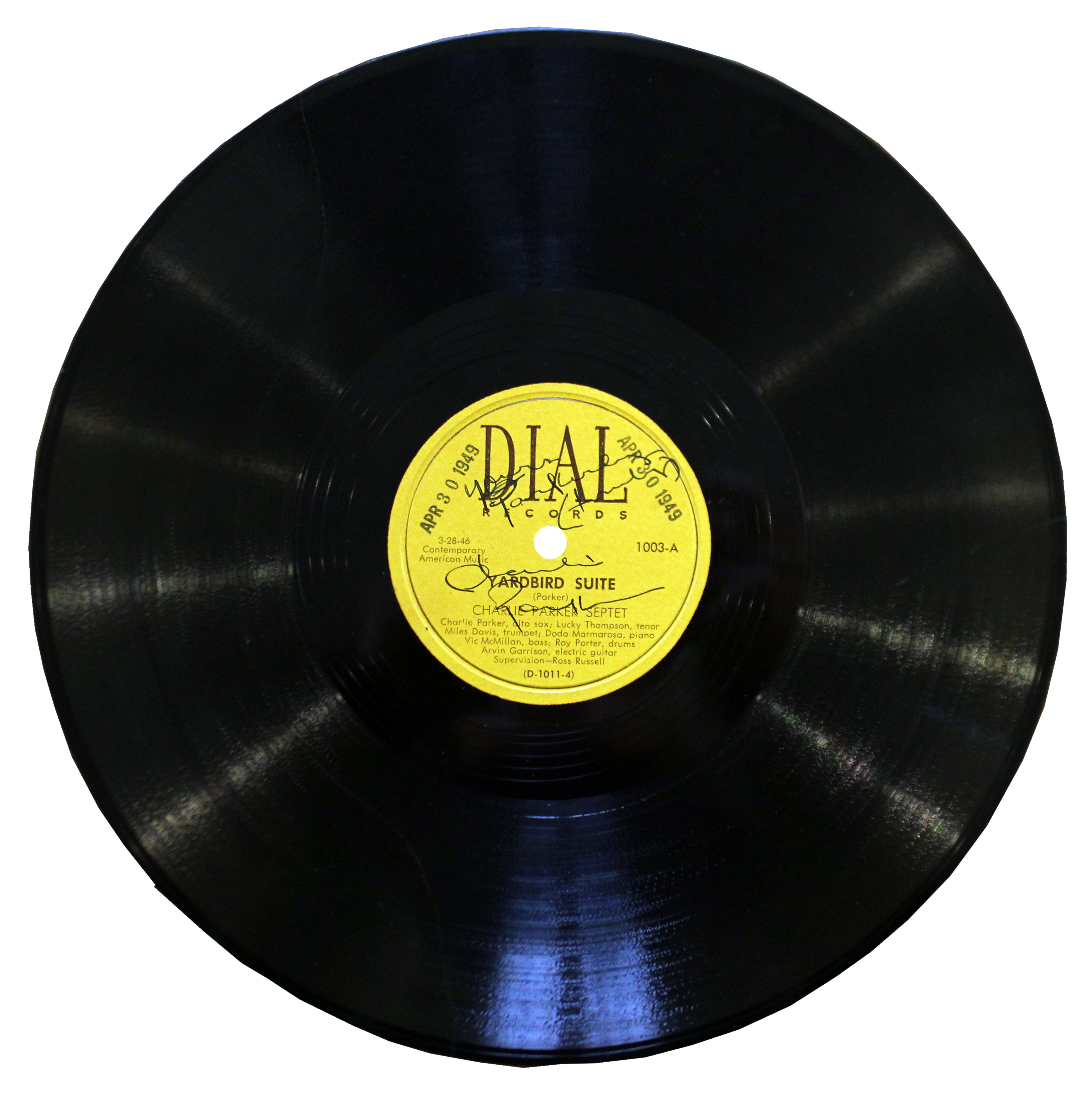 Charlie Parker Autograph