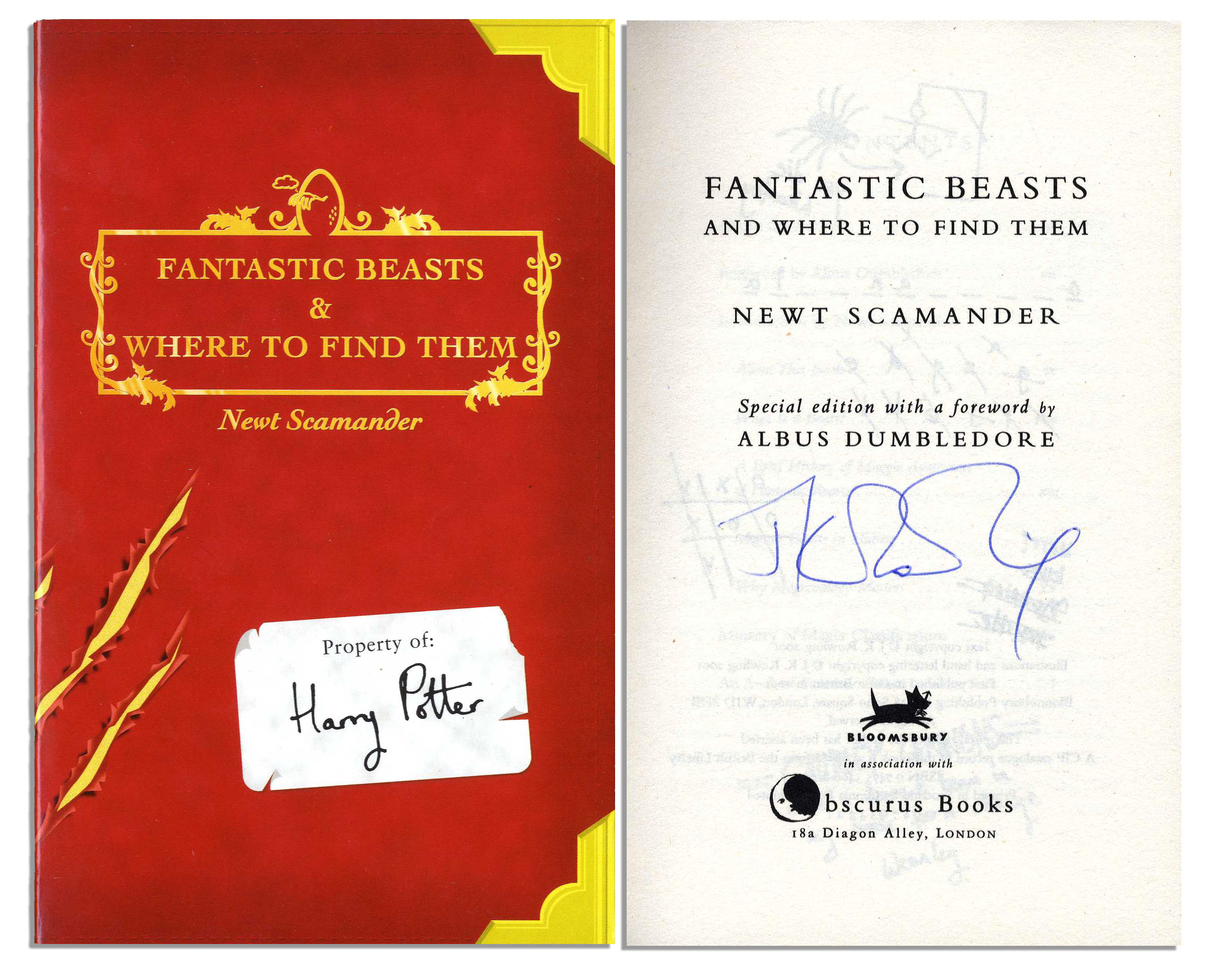 Harry Potter Signed Book J.K. Rowling autograph