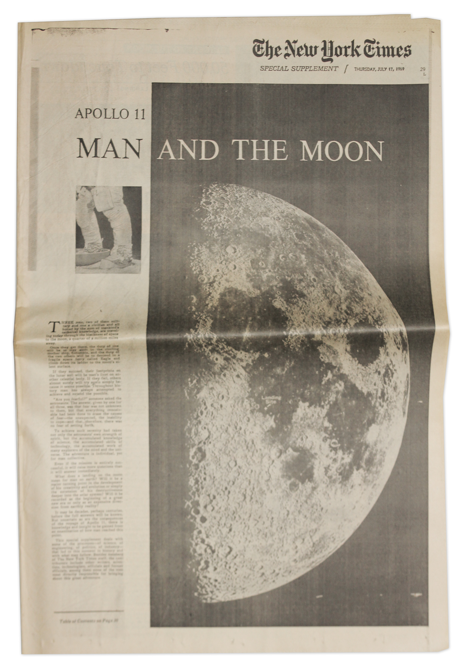 Apollo 11 Moon Landing New York Times Newspaper 1969 Ebay