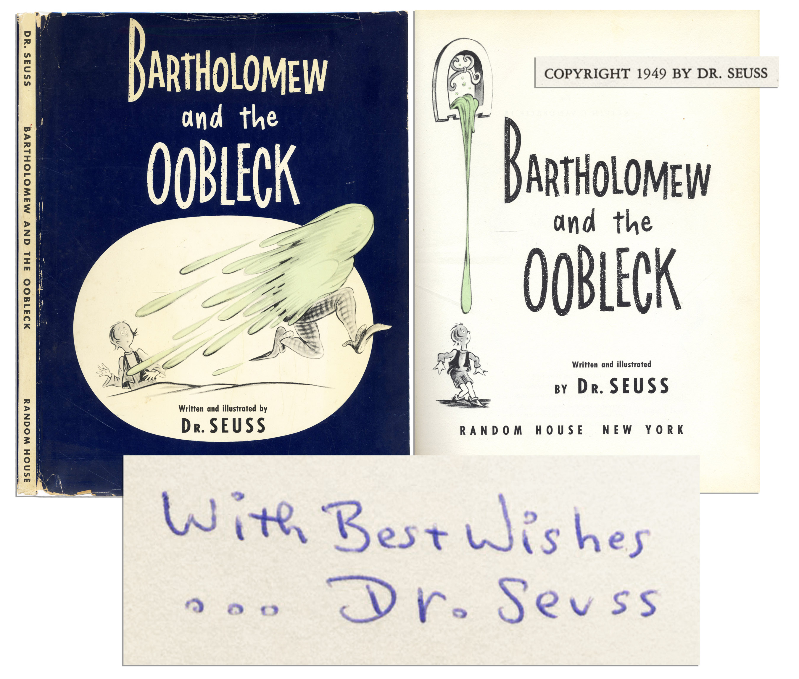 Dr. Seuss Autograph Dr. Seuss Signed First Edition of "Bartholomew and the Oobleck" -- Scarce 1949 Title Signed