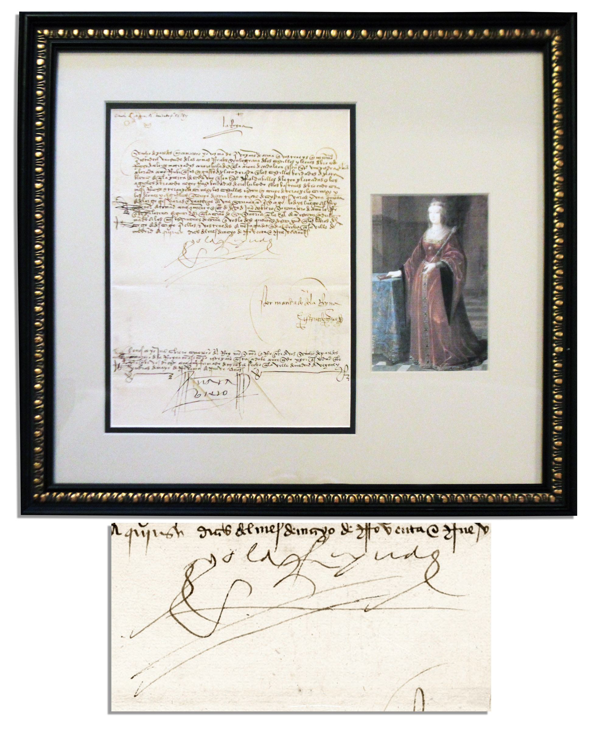 Ferdinand and Isabella autograph Queen Isabella I Document Signed -- 1500