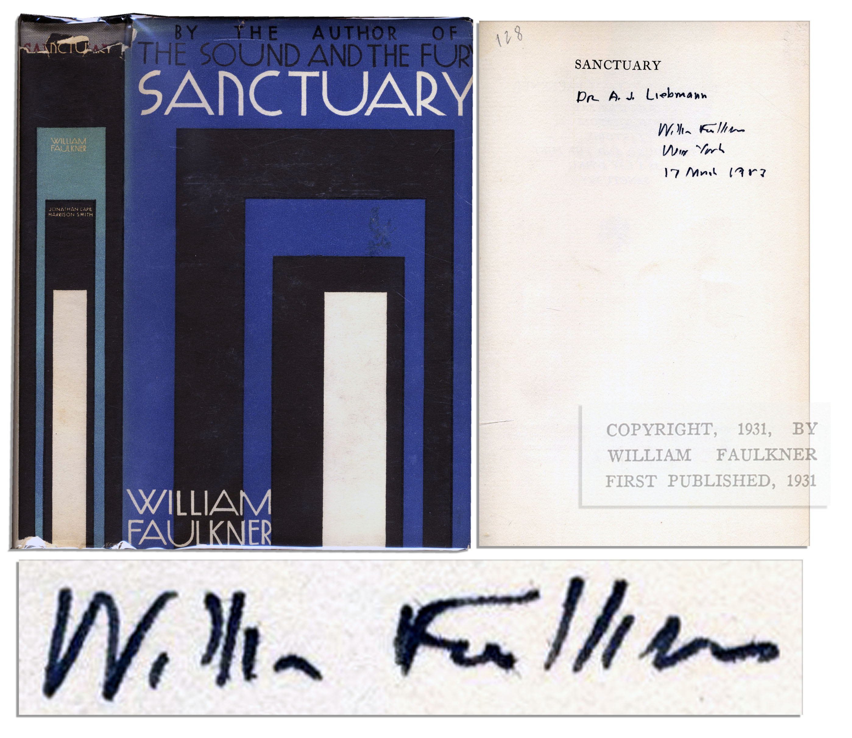 William Faulkner Sanctuary 1st edition