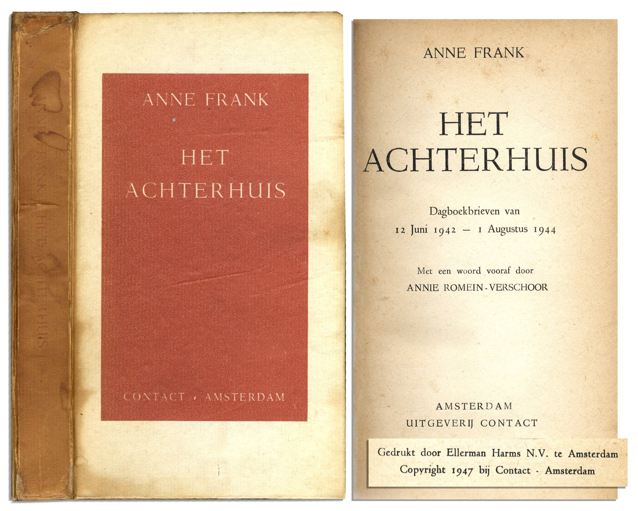 Anne Frank 1st edition book