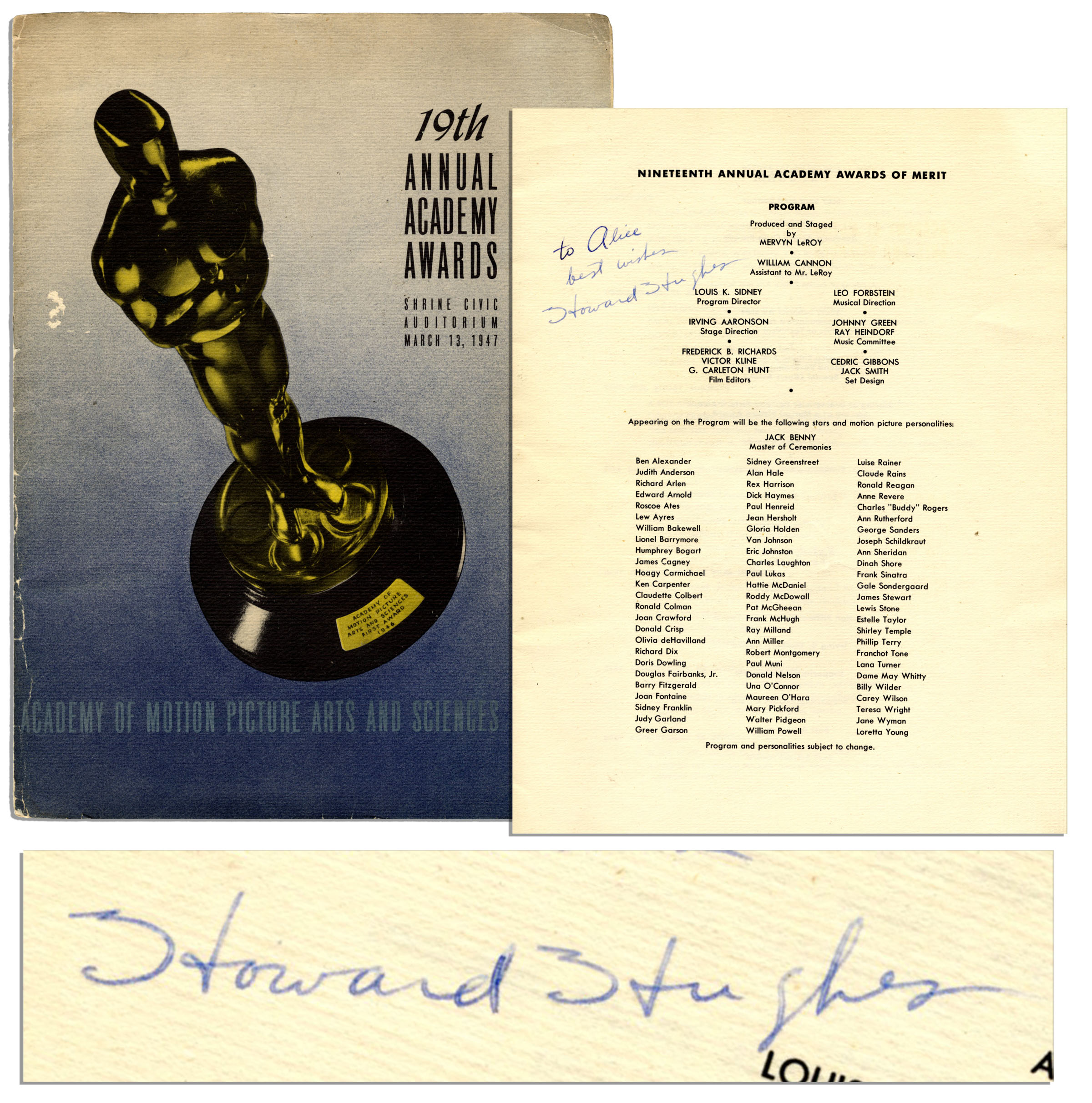 Howard Hughes Autograph