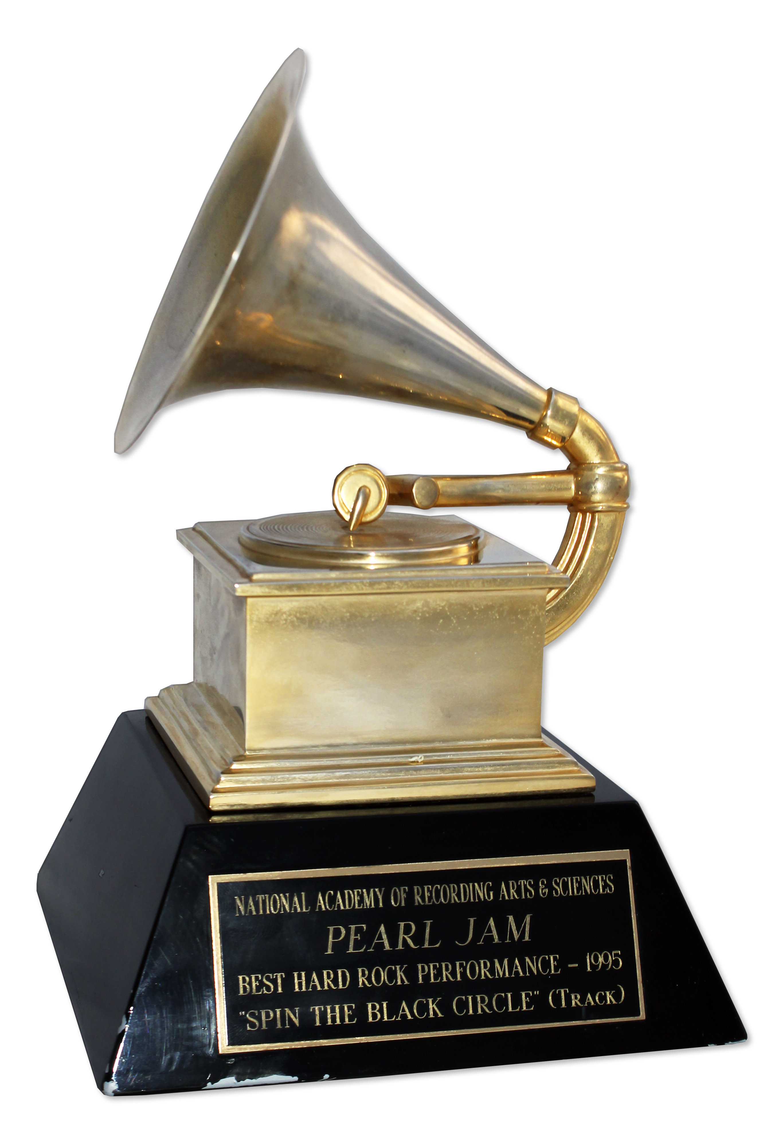 Grammy Auction Grammy Award Given to Rock Group Pearl Jam in 1995 -- Award for Best Hard Rock Performance -- Only Grammy That Pearl Jam Ever Won