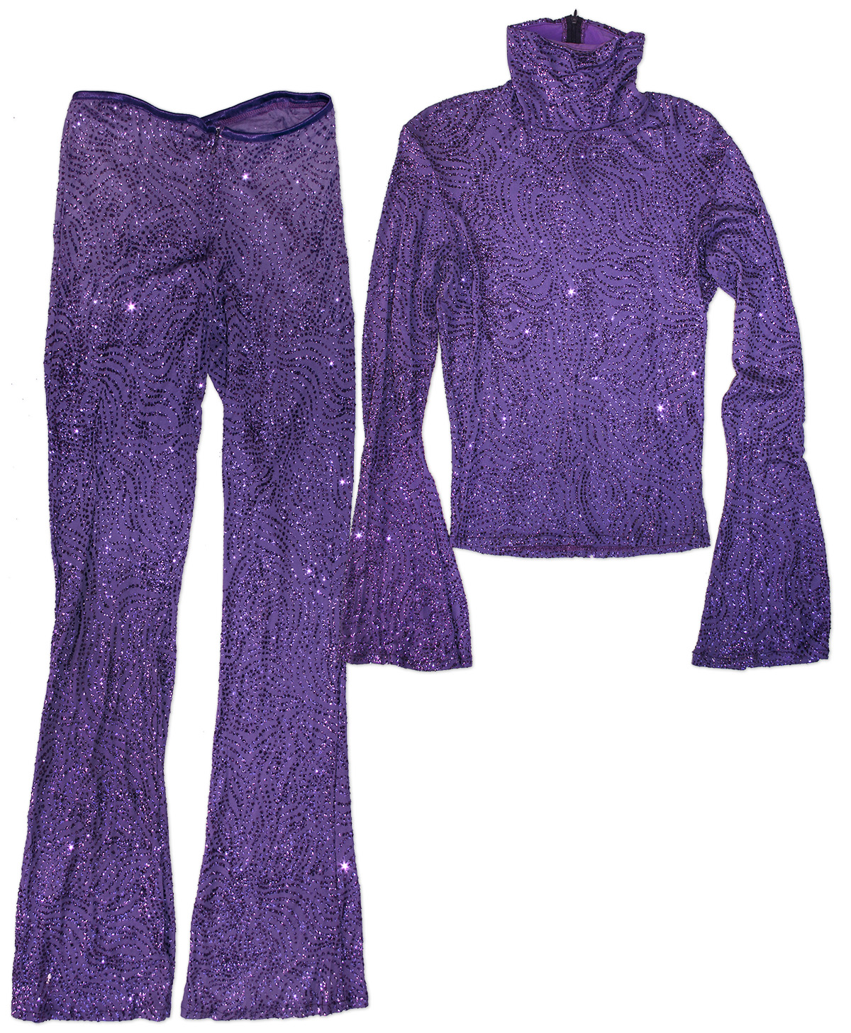 Prince worn shirt Prince Worn Purple Costume -- Flashy Stage Costume in His Trademark Color
