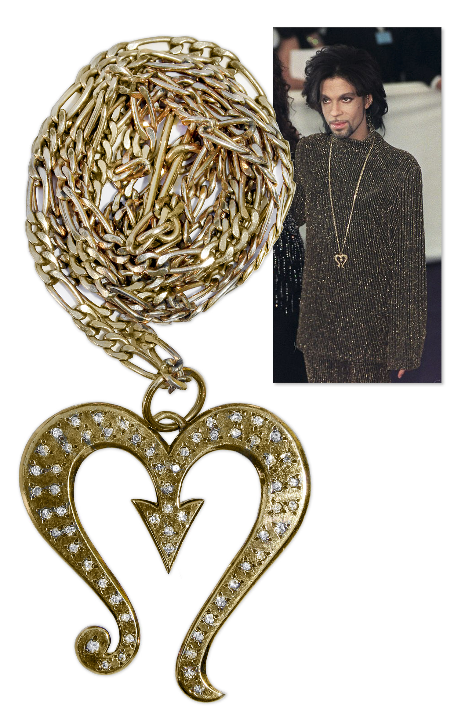 Prince Worn Jewelry Scorpio Diamond Necklace Worn by Prince When he Met Prince Charles