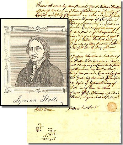 Lyman Hall Autograph