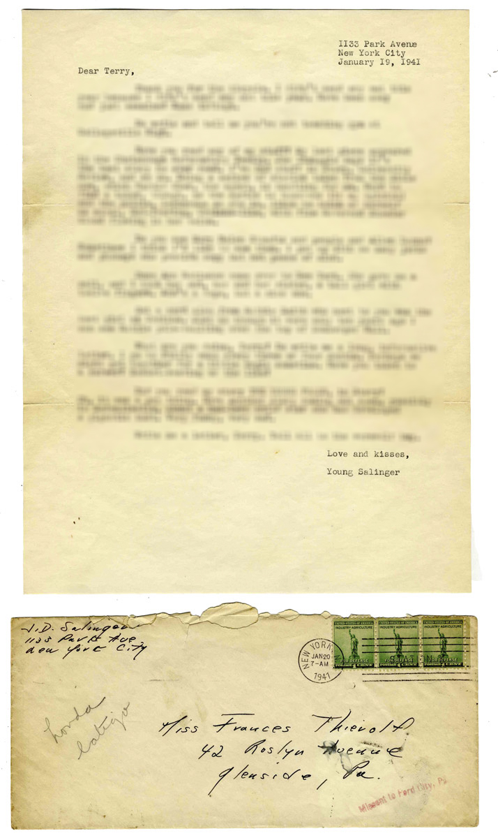 J.D. Salinger Autograph Letter Signed