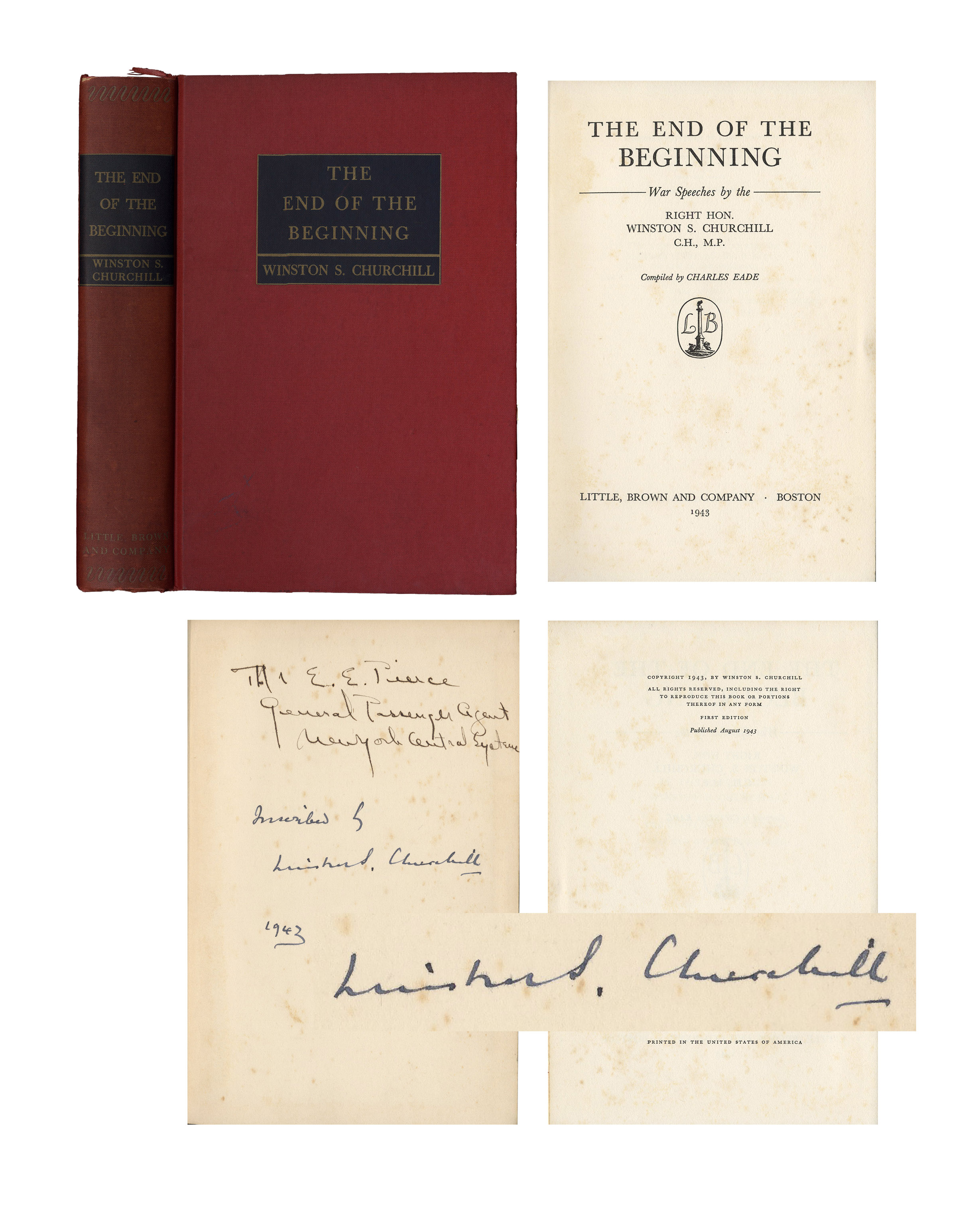 Winston Churchill End of the beginning signed